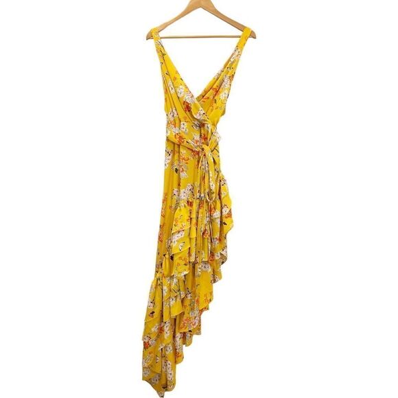 Bronx & Banco Narciss Yellow Floral Maxi Dress in Size S/US4 - Picture 3 of 13